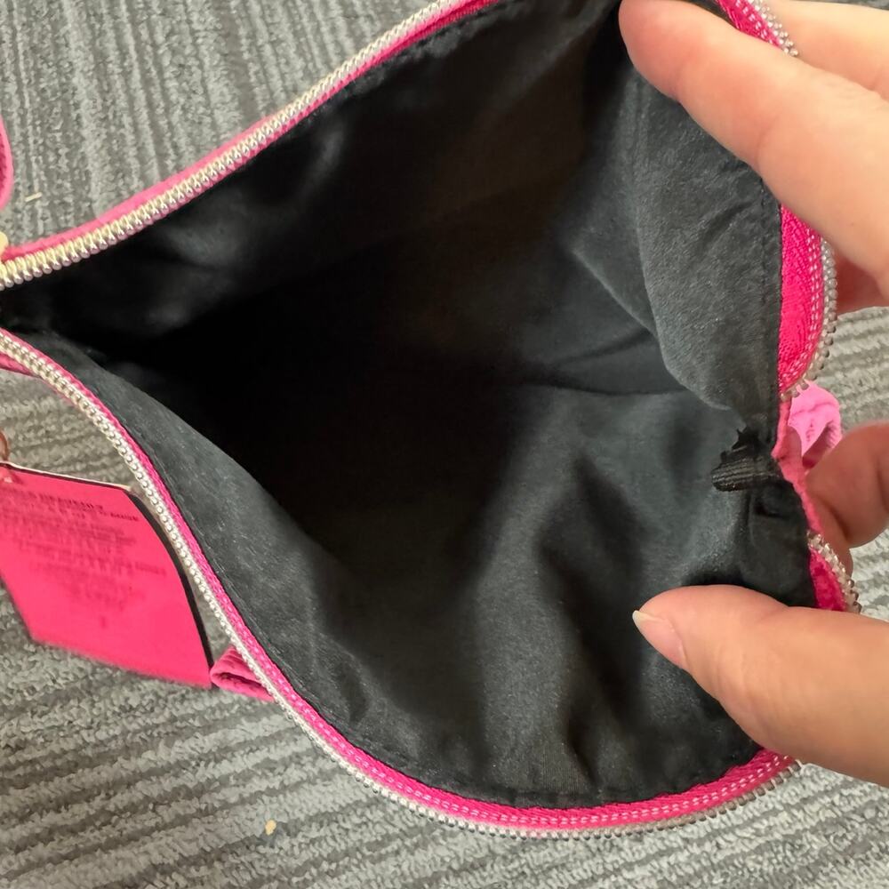Victoria’s Secret Dream Angels Heavenly Hot Pink Cosmetic Clutch Wristlet NWT - Picture 5 of 8